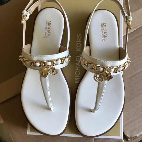MICHAEL KORS ELSA LEATHER SANDAL 6 - Picture 3 of 10
